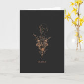 Elegant Minimalist Wildflower Woman Silhouette Gre Karte (Gelbe Blume)