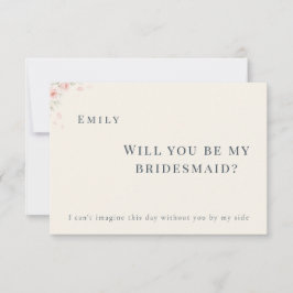 Elegant Minimalist Will You Be My Bridesmaid Card Dankeskarte