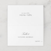 Elegant & Minimalist with Meal Choice Wedding Platzkarte (Außenseite Aufgefaltet)