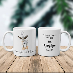 Elegant Minimalistic Nordic Merry Christmas Kaffeetasse