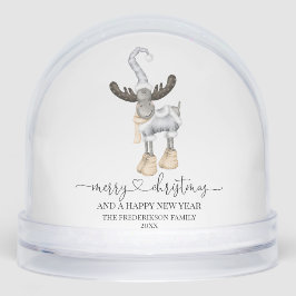 Elegant Minimalistic Nordic Merry Christmas  Schneekugeln