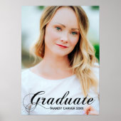 Elegant Minimalistisch 2023 Graduate Foto Abschlus Poster (Vorne)