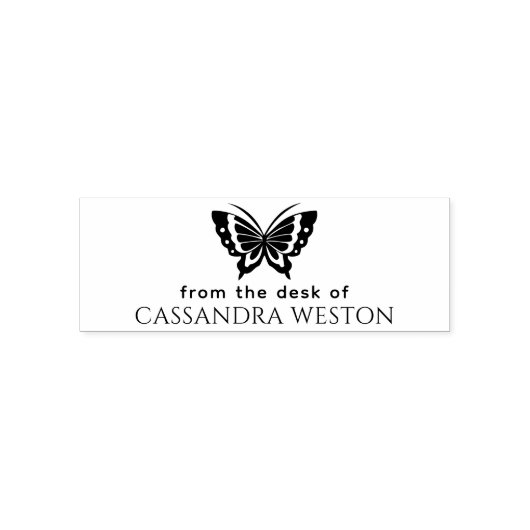 Elegant Minimalistisch #4 Butterfly "Schreibtisch" Permastempel (Design)