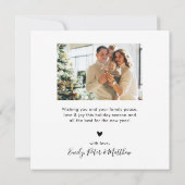 Elegant Minimalistisch 4 Foto Collage Weihnachten (Rückseite)