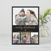 Elegant Minimalistisch 4 Foto Collage Weihnachten (Stehend Vorderseite)