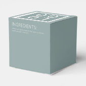 ELEGANT MINIMALISTISCH ADD LOGO SAGE GRÜNES PRODUK GESCHENKSCHACHTEL (Rückseite)