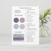 Elegant Minimalistisch Amethyst Bridesmaid Einladu Einladung (Stehend Vorderseite)