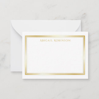 Elegant, minimalistisch, anpassbar, gold metallisc mitteilungskarte