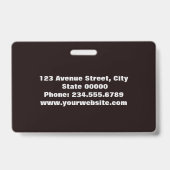 elegant, minimalistisch ausweis (Back)