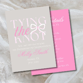 Elegant Minimalistisch bindet sie die Knotenbridal Einladung