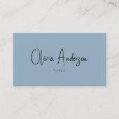 Elegant Minimalistisch Blue Neutral Boho Chic Mode Visitenkarte (Vorderseite)