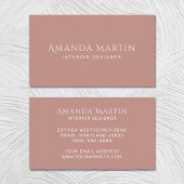 Elegant Minimalistisch Blush Pink Boho Visitenkarte