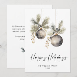 Elegant Minimalistisch Boho Frohe Weihnachtsgrüße Feiertagskarte