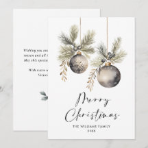 Elegant Minimalistisch Boho Frohe Weihnachtsgrüße