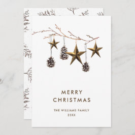 Elegant Minimalistisch Boho Frohe Weihnachtsgrüße Feiertagskarte