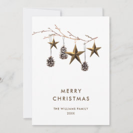 Elegant Minimalistisch Boho Frohe Weihnachtsgrüße Feiertagskarte