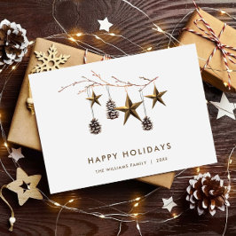 Elegant Minimalistisch Boho Frohe Weihnachtsgrüße Feiertagskarte