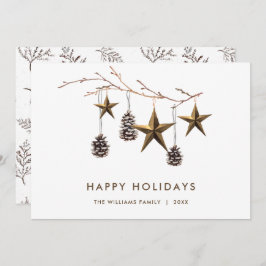 Elegant Minimalistisch Boho Frohe Weihnachtsgrüße Feiertagskarte