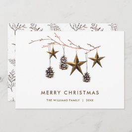 Elegant Minimalistisch Boho Frohe Weihnachtsgrüße Feiertagskarte