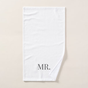 Elegant Minimalistisch Charcoal Handtuch