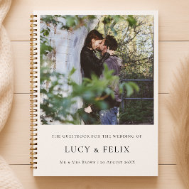 Elegant Minimalistisch | Chic Foto Wedding Guest B Notizblock