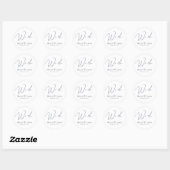 Elegant Minimalistisch, dass wir Hochzeiten speich Runder Aufkleber (Blatt)