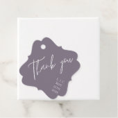 Elegant minimalistisch dunkel lila WasserfarbeViel Geschenkanhänger (Beispiel)