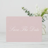 Elegant Minimalistisch Dusky Save the Date (Stehend Vorderseite)