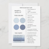 Elegant Minimalistisch Dusty Blue Bridesmaid Einladung (Vorderseite)