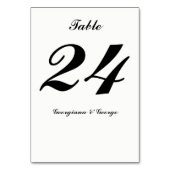 Elegant, Minimalistisch, einfach, Schlicht, schwar Tischnummer (Vorderseite)