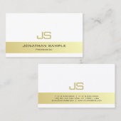 Elegant Minimalistisch Elite Monogram Luxury Schli Visitenkarte (Vorne/Hinten)