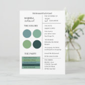 Elegant Minimalistisch Emerald Bridesmaid Einladung (Stehend Vorderseite)