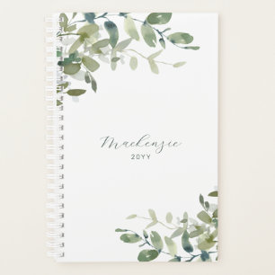 Elegant Minimalistisch Eukalyptus Ivy Grüne Planer