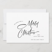 Elegant Minimalistisch Frohe Weihnachten (Vorderseite)