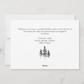 Elegant Minimalistisch Frohe Weihnachten (Rückseite)