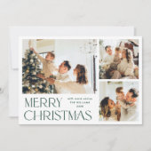 Elegant Minimalistisch Frohe Weihnachten 3 Foto (Vorderseite)