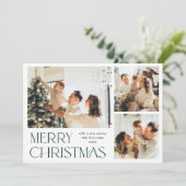 Elegant Minimalistisch Frohe Weihnachten 3 Foto (Stehend Vorderseite)
