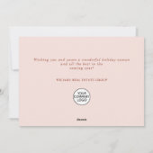 Elegant Minimalistisch frohe Weihnachten Unternehm (Rückseite)