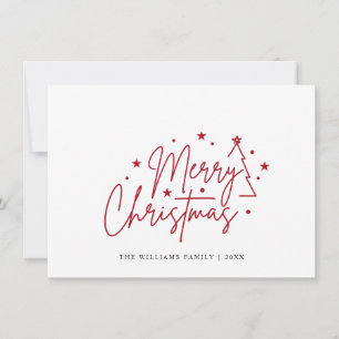 Elegant Minimalistisch frohe Weihnachtsgrüße Feiertagskarte