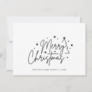 Elegant Minimalistisch frohe Weihnachtsgrüße Feiertagskarte