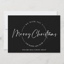 Elegant Minimalistisch frohe Weihnachtsgrüße Feiertagskarte