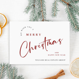 Elegant Minimalistisch frohe Weihnachtsgrüße Feiertagskarte