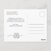 Elegant Minimalistisch frohe Weihnachtsgrüße Postkarte (Rückseite)