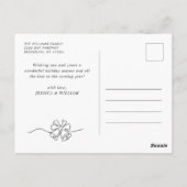 Elegant Minimalistisch frohe Weihnachtsgrüße Postkarte (Rückseite)