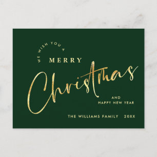 Elegant Minimalistisch frohe Weihnachtsgrüße Postkarte