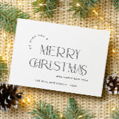 Elegant Minimalistisch frohe Weihnachtsgrüße Postkarte
