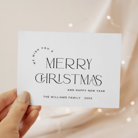 Elegant Minimalistisch frohe Weihnachtsgrüße Postkarte