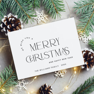 Elegant Minimalistisch frohe Weihnachtsgrüße Postkarte