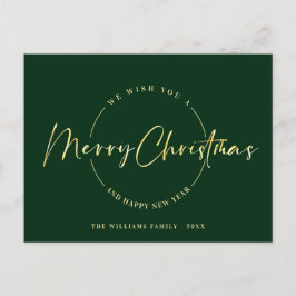 Elegant Minimalistisch frohe Weihnachtsgrüße Postkarte
