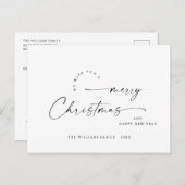 Elegant Minimalistisch frohe Weihnachtsgrüße Postkarte (Vorne/Hinten)